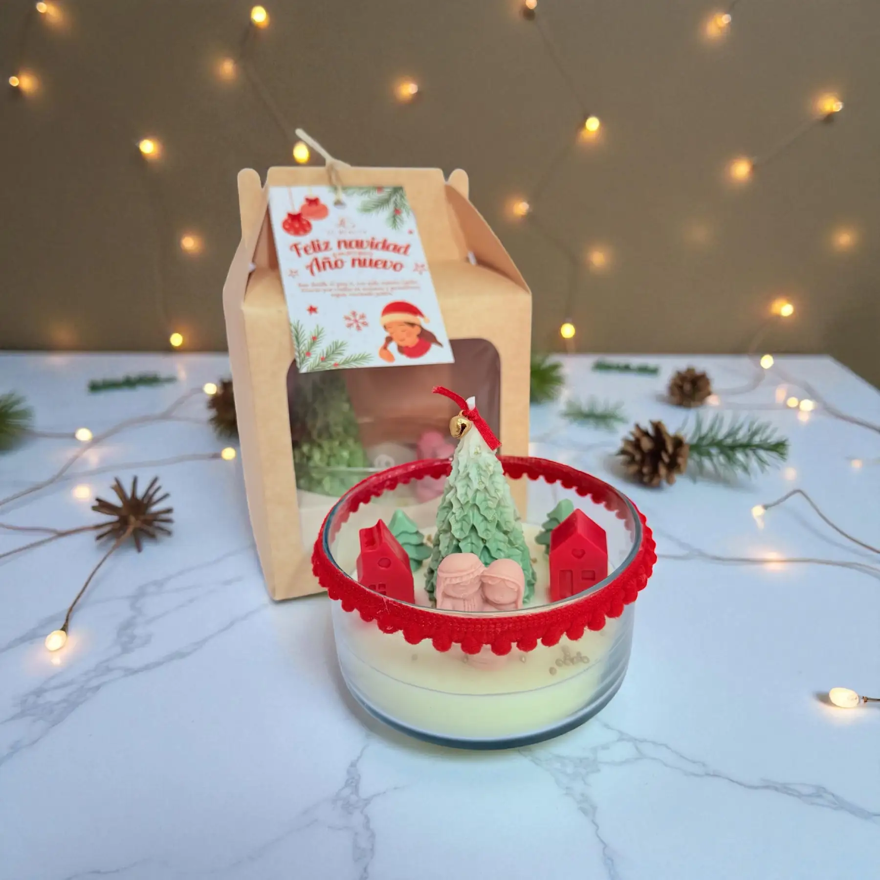 Velas Personalizadas navideñas